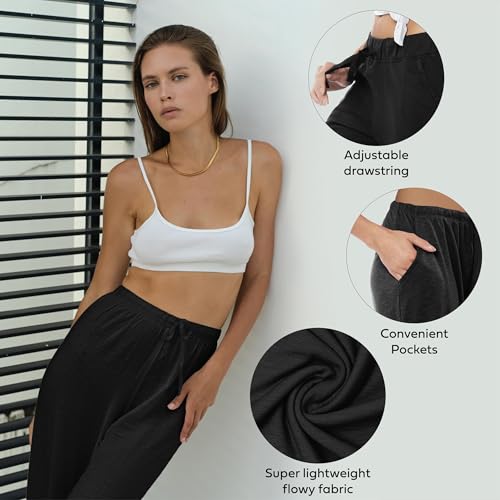 Sexy Basics Women's 4 Pack Casual Active Relaxed Flowy Fit Lounge & Yoga Pants4