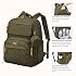 BabbleRoo Diaper Bag Backpack - Travel Large Baby Diaper Bag with Changing pad, Waterproof Baby Bags for Mom & Dad, Unisex Bags with Pacifier Case, Luggage Strap & Stroller Clips Army Green | with Changing Pad