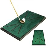 ❤ 【Durable】 La alfombra de golf puede soportar muchos columpios. La base de goma extra gruesa puede mantener la posición del tapete durante la práctica y no se moverá. Será un producto duradero y de larga duración, que se puede utilizar para cortar y balancear. Práctico y conveniente.