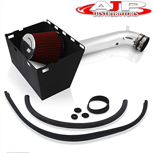 AJP Distributors Cold Air Intake CAI Induction System Polish Aluminum Pipe + Heat Shield Compatible Replacement For Ram 1500 2500 3500 4.7L 5.7L 2002 2003 2004 2005 2006 2007 2008 02 03 04 05 06 07 08