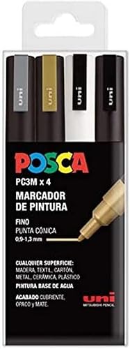 UNI Posca Set PC 3M GSWB Lote de 4 carpas UNI Posca Set PC 3M GSWB Lote de 4 carpas