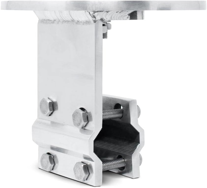 BRK3 6-7/8" Diameter Aluminum Mirror Mount Bracket for Permanent Mount Light Beacons, Pre Drilled for Installation of Many Popular Warning Light Beacons