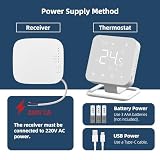 Beok Smart Thermostat for Gas Boiler and Water Underfloor Heating, Tuya Wireless Room Thermostat Central Heating Touch Screen, Compatible with Alexa Google Assistant, Battery Operated, BOT-R3X-WIFI - 7