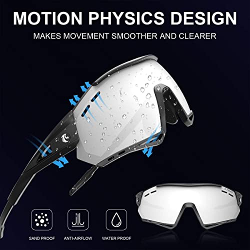 X-Tiger Polarized Sunglasses Men Cycling Glasses,Sports Sunglasses Womens For Baseball Volleyball Running Biking With 5 Interchangeable Lenses #TOP1