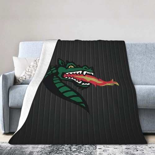 Fsugnioe UAB Blazers Logo Fleece Blanket Very Soft Microfiber Flannel Blanket for Couch Warm and Cozy for All Seasons