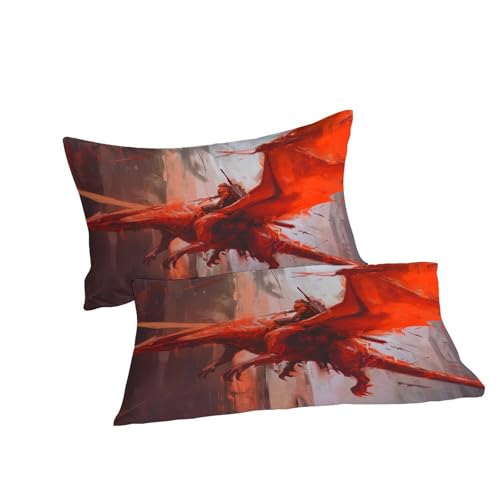 Parure de couette red dragon en tissu microfibre ultra doux - 7