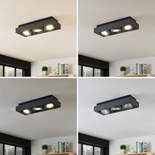 Lampe plafond eclairage variable Ronka 3 lampes salon GU10 - 4