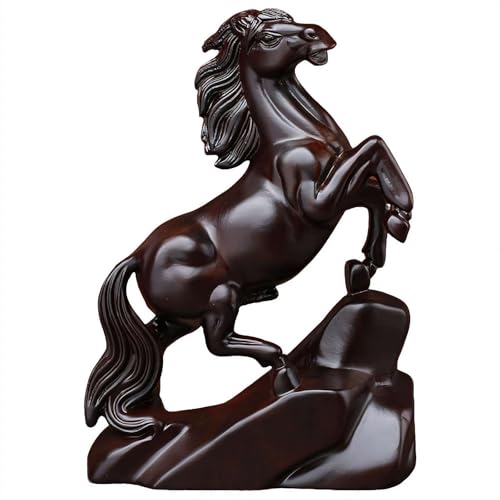 FROVOL Statue de cheval, petite figurine de cheval de feu en bois pour le Nouvel An chinois 2026, décoration de bureau Feng Shui pour la richesse, sculpture...