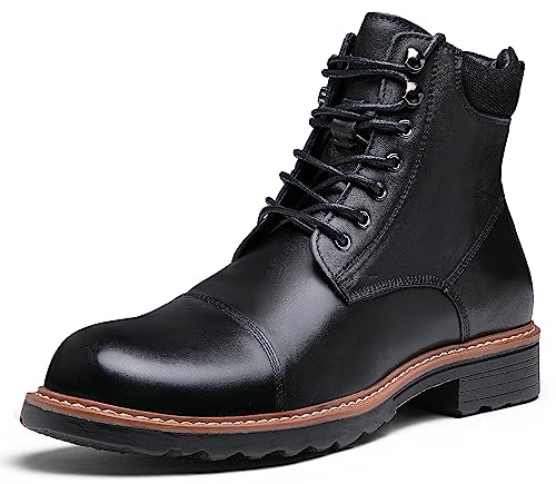 Jousen Mens Chukka Boots Leather Dress Boots for Men Retro Ankle Boots Mens High Top Boots