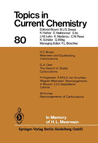In Memory of H. L. Meerwein (Topics in Current Chemistry, Band 80)