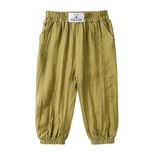 Boys Casual Trousers Kids Comfy Linen Pants Spring Summer for Toddlers