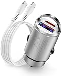 AILKIN Car Charger USB C iPhone 17/16/15/15 Pro/15 Pro Max, 30w Dual-Port USB-C Car Charger Cigarette Lighter Adapter Fast Charging Galaxy S26 S25 Ultra S25 5G USC Android for Google 9 Pro XL