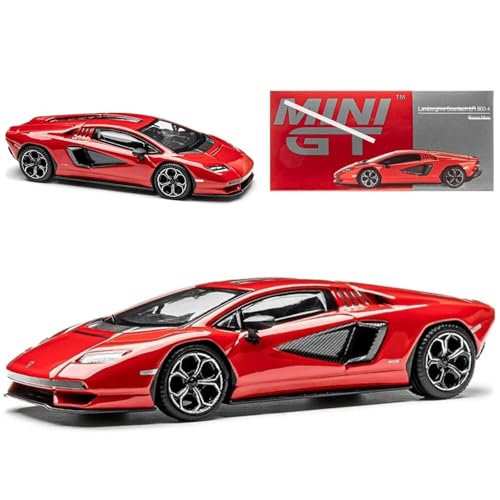 Modelo de coche metálico LPI 800-4 escala 1:64 rojo
