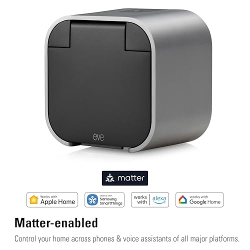Enchufe inteligente para exterior Eve Energy Outdoor Matter compatible con Alexa y Apple Home 4