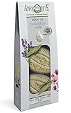 Aphrodite Olivenöl & Eselsmilchseifen Geschenkset - 2 Seifen - Naturseife mit Eselsmilch & einzigartigen Düften für sanfte Hautpflege - Duftnoten Lavendel, Magnolie (2x85g)
