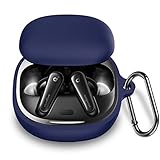 Anker Soundcore Liberty 4 用 ケース 【YXHH】 Soundcore Liberty 4 カバー 収納 バッグ シリコン素材 柔らかい 着装まま充電可能 耐衝撃性 防水防塵 紛失防止 着脱簡単 洗いやすい 青い