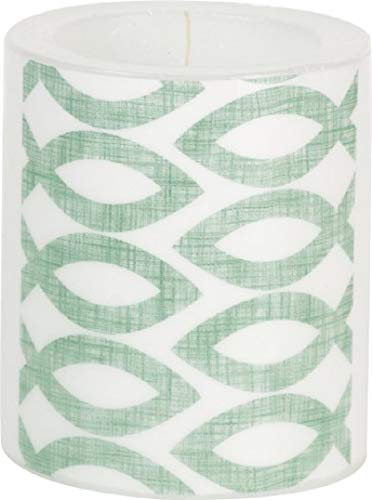 Pillar Candle Fish Petrol Green Confirmation Communion Christening Confirmation Table Decoration Ration Wind Light Christian Festivals