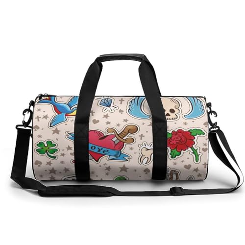 Sac de voyage crâne rose amour idéal pour vos week-ends