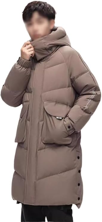Couples Winter Thick Coat Goose Down Jacket Men And Women Over The Knee Long