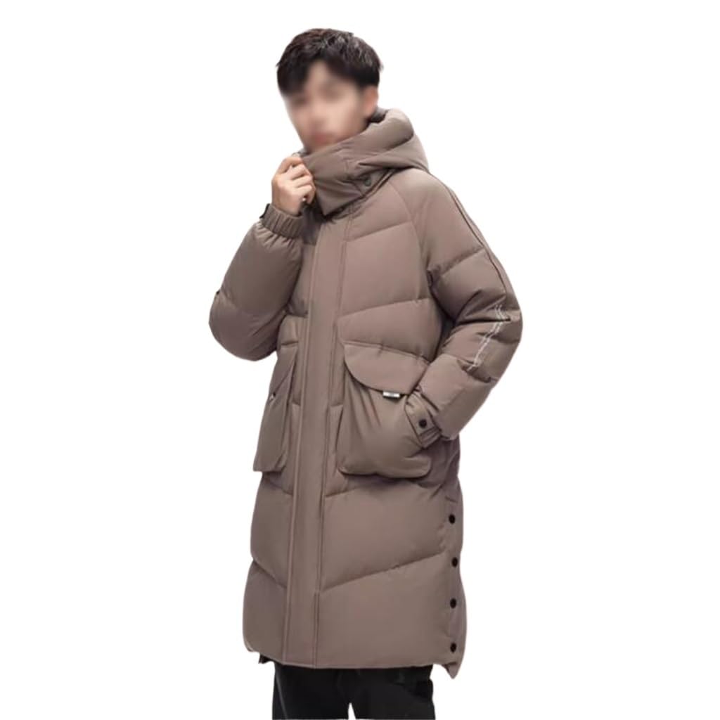 Couples Winter Thick Coat Goose Down Jacket Men And Women Over The Knee Long