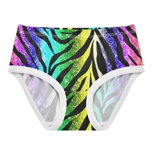 Toddler Underwear Floral 2t Cotton Panties for Girl Fancy Underpants Briefs Rainbow Zebra Print