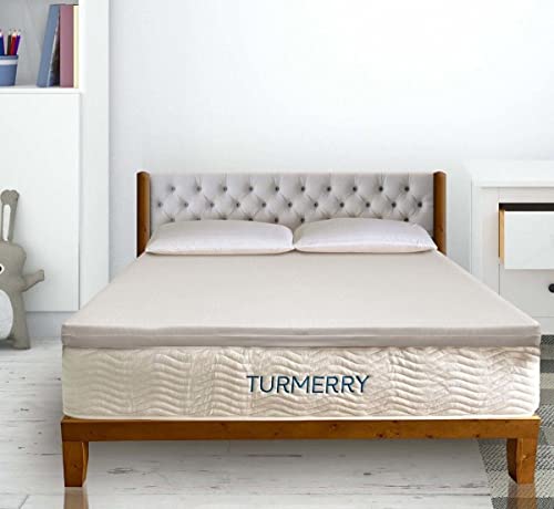Image of 7 Zone Green Natural Organic Latex Mattress Topper Twin Size - 3 inch - Medium Firmness - GOLS Certified Latex Foam Bed Pad for Side Sleepers Zonal Support Durable and Breathable
