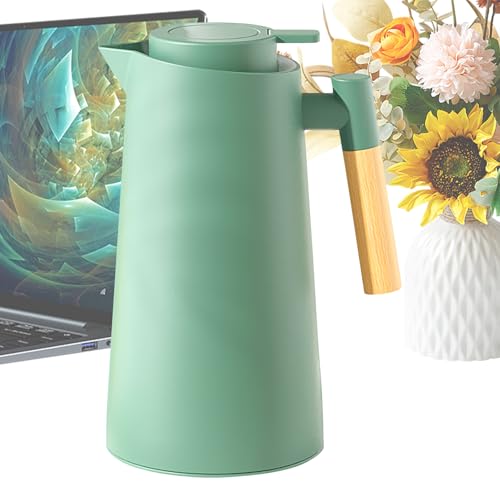 Garrafa Térmica | Recipiente De Agua Caliente 1000ml Con Interior De Vidrio - Jarra Para Acampada Hogar Exteriores Restaurante