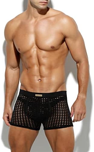Arjen Kroos Men's Sexy Mesh Boxer Briefs Shorts Hipsters Trunk Underwear