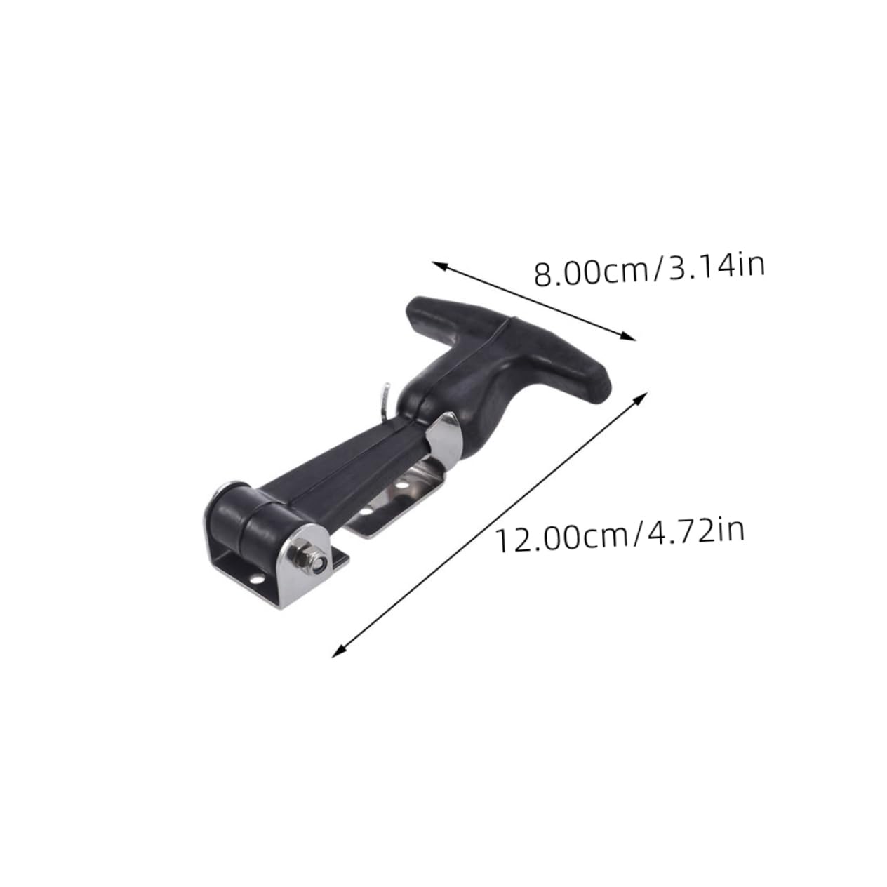 Lurrose 5 Sätze Schnalle Handhaben Verriegeln Schwerlast-haspenriegel Haken Griffe Ratsche Gummiverschluss Gummistopper Riegel Ziehen Schwere Haspe Mit T-griff Rostfreier Stahl 2 Stück * 5