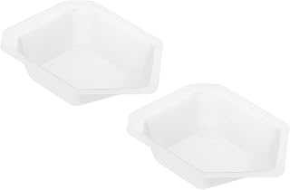 PATIKIL Boat-Shaped Weigh Boats, 5 Pack Plastic Small Disposable Powder Dispenser for Weighing Mixing, White