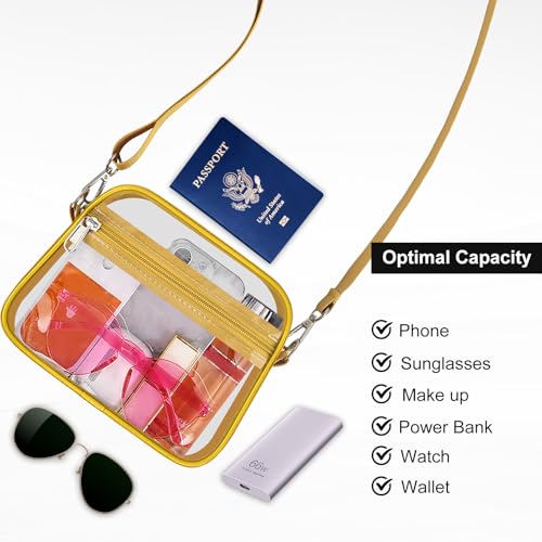 Image of USPECLARE Clear Bag for Stadium Events Clear Sports Fan Handbags Purses