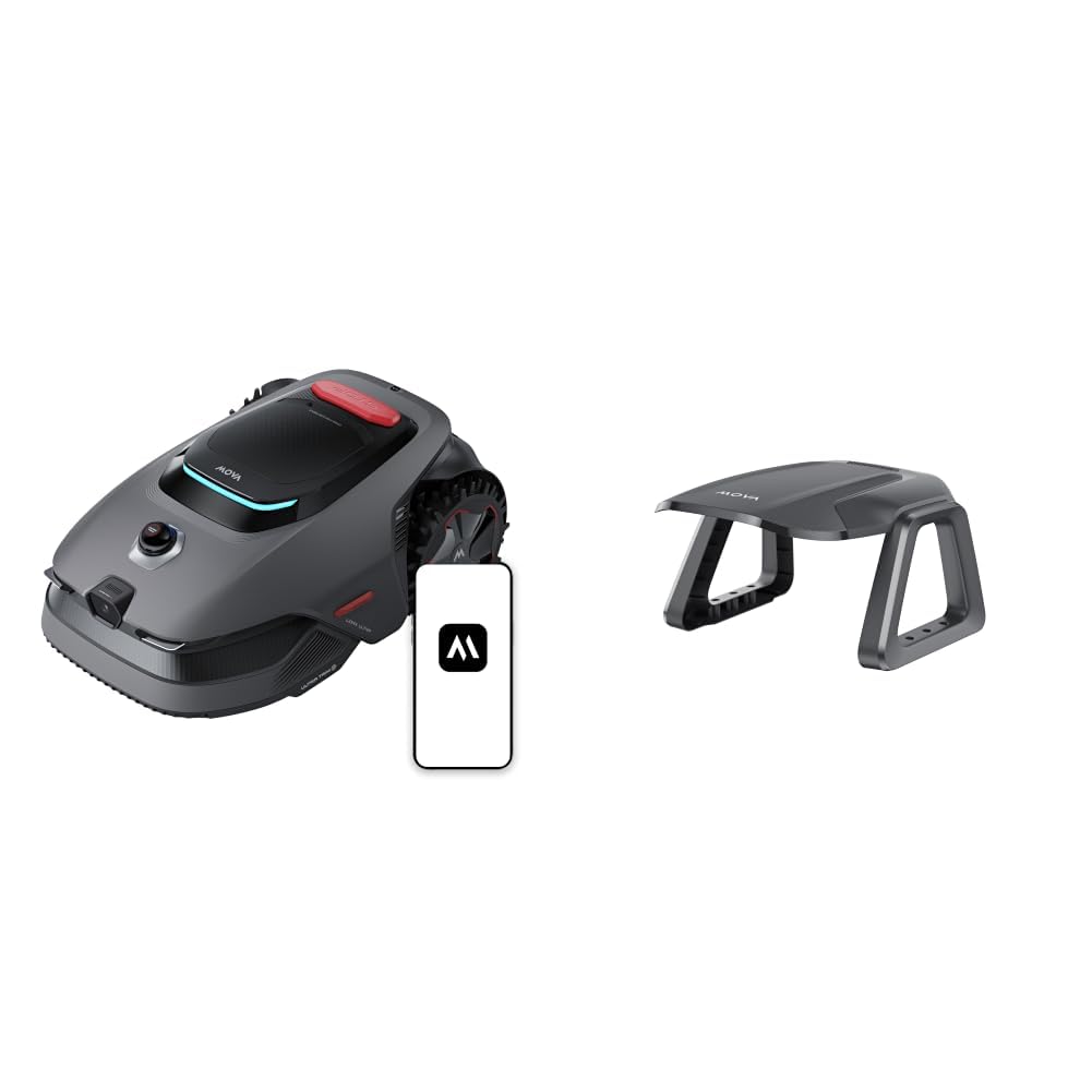 MOVA LiDAX Ultra 1600 Robot cortacésped Módulo 4G, sinRTK,mapeo automático con LiDAR 3D de 360°y visión con IA,Corta a Menos de 5cm de los Bordes, en terrenos complejos rutas eficientes en Forma de U
