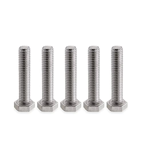 VictorsHome M8 Hex Bolts Screws, M8-1.25 x 40mm 304 Stainless Steel Fully Threaded Hex Head Bolt 5pcs, M8x40mm