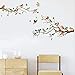 1 Juego de Jardín Calcomanías de Pared Extraíbles, Vinilo Decorativo Pájaros en Ramas de Jardín, para Dormitorio, Niños, Niñas, Bebé, Sala de Estar, Aula, Guardería, Hogar, Decoración de Pared