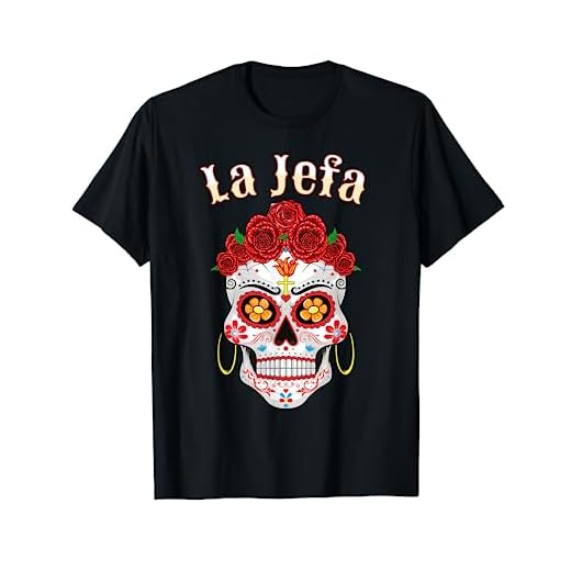 Sugar Skull La Jefa Women the Boss Dia de los Muertos Camiseta