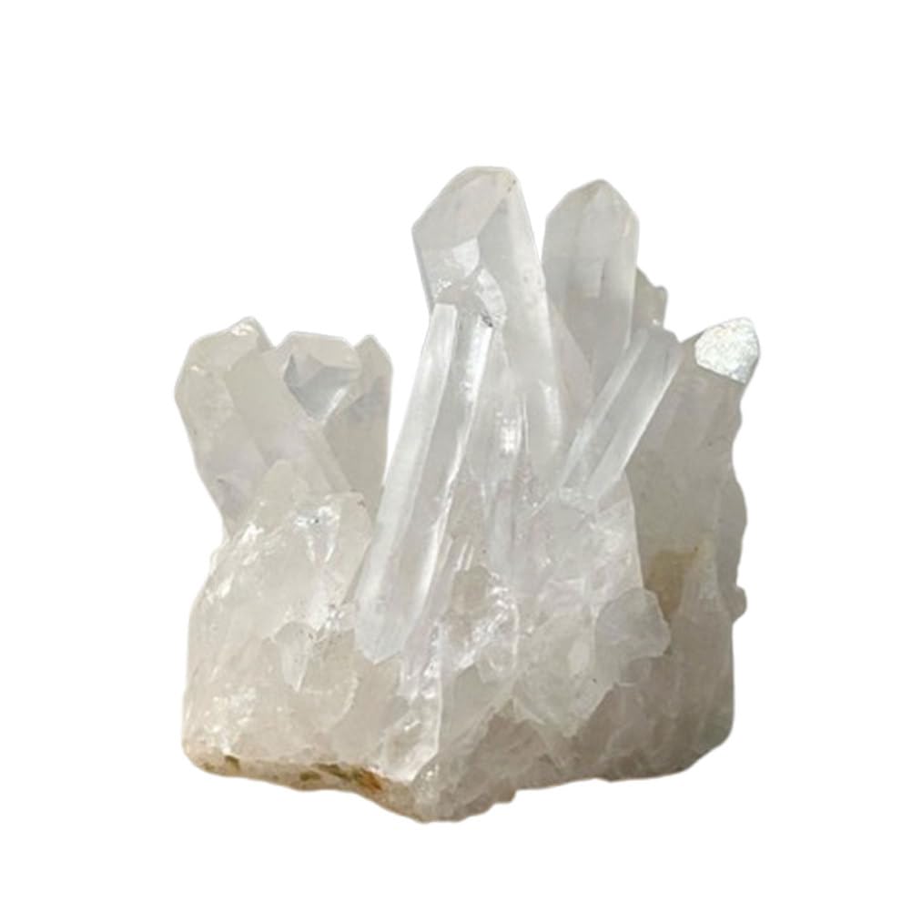 ITCLEYMDZV White Crystal Cluster Raw Stone Flower Demagnetization Purification Desktop Office Feng Shui Ornaments,80~110g