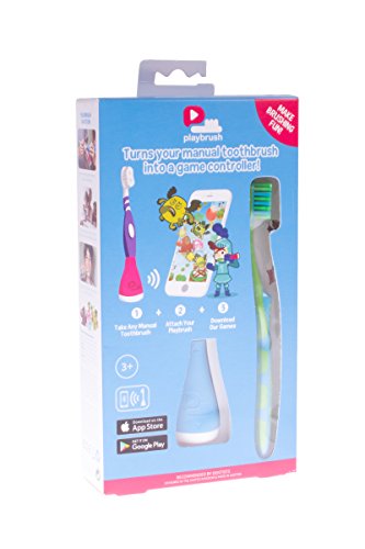 ® Bluetooth Zahnputzaufsatz + Zahnbürste + Micro USB Kabel + Tasche mit Saugnäpfen (Blau)