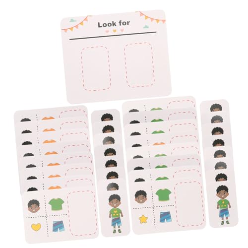 Beaupretty Montessori-lernkarten Für Junge Mädchen Zuordnungsspiele Logisches Denken Training Sensorisches Spielzeug Puzzlespiel Für Vorschulkinder Familieninteraktionsaktivitäten Früherziehu