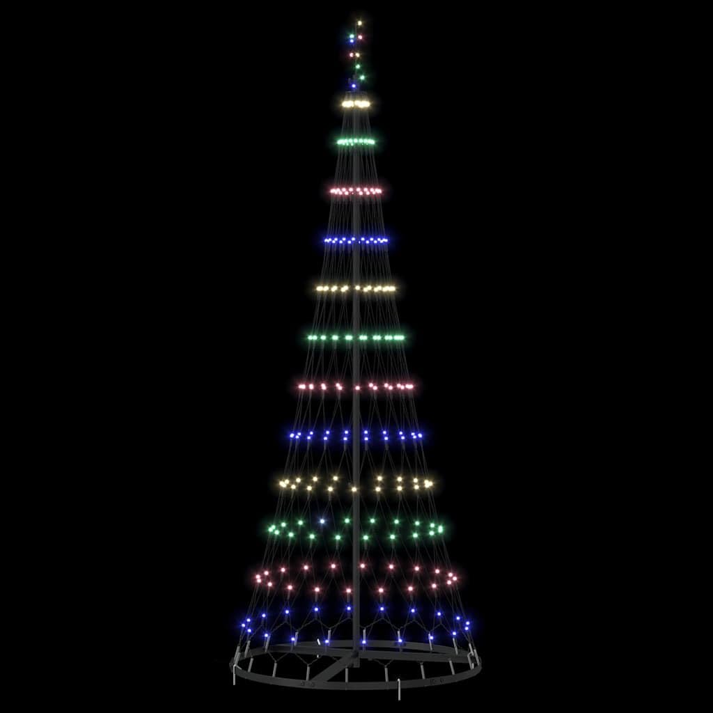 Choinka LED wielokolorowa, 71 x 71 x 184,5 cm, metalowa, ze stojakiem, 8 trybów świecenia, do użytku wewnątrz i na zewnątrz