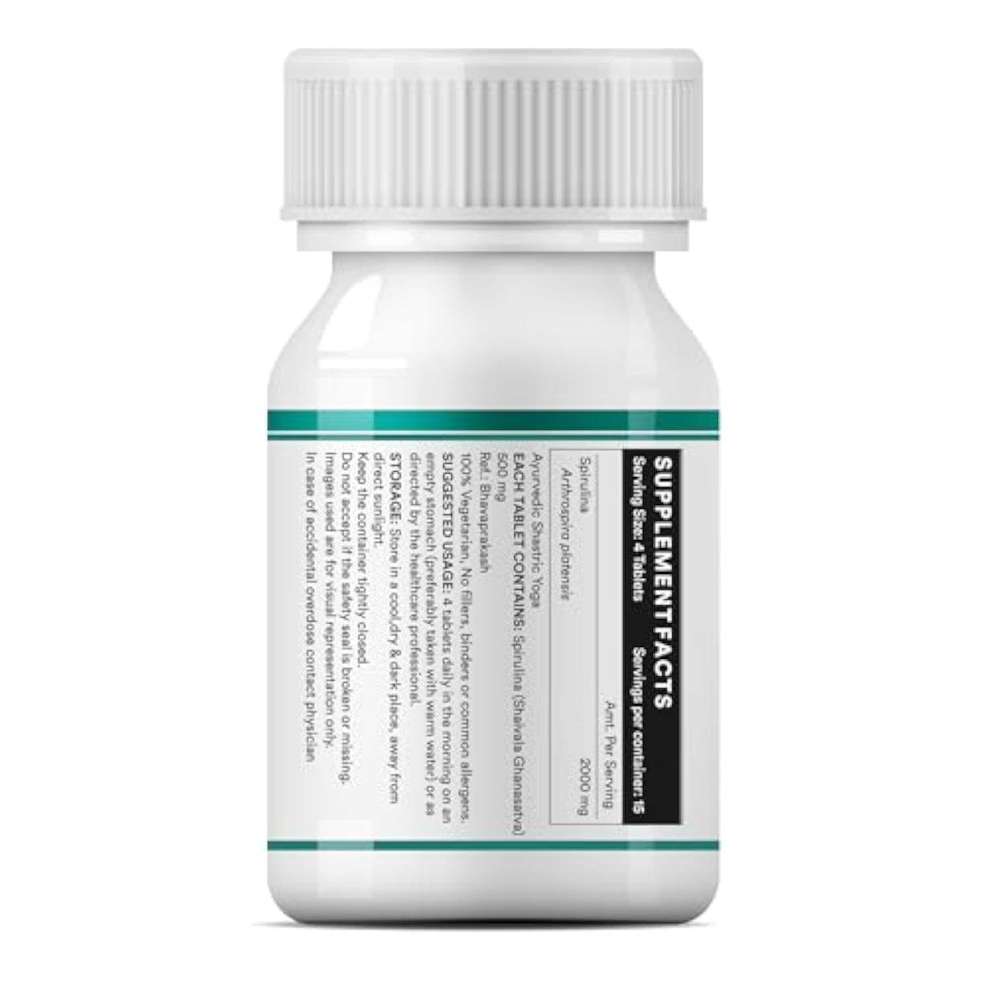 INLIFE Spirulina Tablets, 500 mg - 60 Tablets