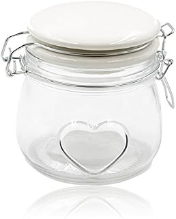 West5Products Small Clip seal Air Tight Jar with White Lid h12cm