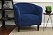 Mainstays Microfiber Tub Accent Chair (Navy Blue)