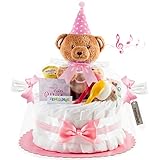 Die Timfanie Windeltorte ist mit wertigen Beigaben bestückt: Weleda Babyshampoo, Hipp Bio-Baby-Tee und Babynova Fütterlöffel. Entdecken Sie weitere Modelle in unserem Amazon-Store: https://www.amazon.de/timfanie