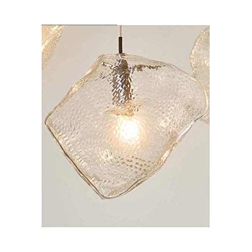 Tangist Delicate Chandelier Perfect Ice Cube 8 Disc Chandelier Nordic Modern Minimalist Creative Restaurant Shop Living Room Dining Room Glass Hanging Lamp Warm Light Home Decoration #TOP2