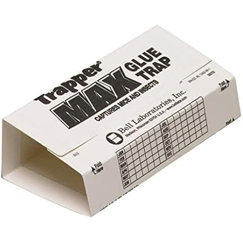 Trapper Max Glue Traps 72 Glue Boards Trap Mouse Bugs Insects Bed Bugs Spiders Cockroaches Non-Toxic, w Cover