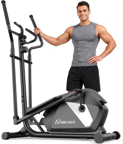 Image of ANCHEER Elliptical Exercise Machine, Elliptical Machine for Home with Ultra-Smooth Magnetic Drive, Elliptical Trainer with 14 Levels Resistance & Pulse Sensor, LCD Monitor, Device Holder, 15 inch Stride