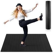 Drydiet Tap Dance Board 3.22 x 4 ft Portable Dance Floor Mat for Home Practice 8mm Thick Solid Bamboo with Clear Sound Large Heavy Duty Flooring Professional Exercise