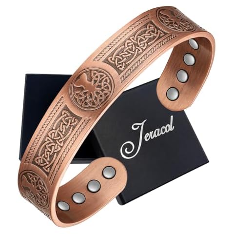 Jeracol Copper Magnetic Bracelet with Gift Box Cover