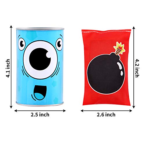 JOYIN 13 Pieces Carnival Bean Bag Toss Knockdown Can Game Set for Children and Adults Holiday Outdoor Yard Easter Egg Hunt Halloween Birthday Party Games, Carnival Games