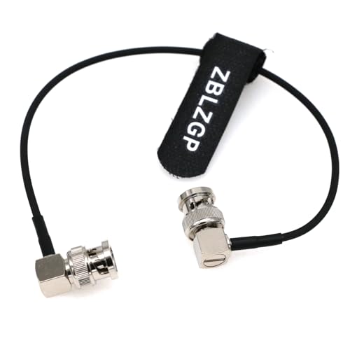 ZBLZGP 3G HD SDI�P�[�u�� RG174 75Ohm �X�g���[�g BNC�I�X - L���^BNC�I�X �����P�[�u�� CCTV DVR RF�J���� �����P�[�u���p (�I����I��, ���F, 30cm)